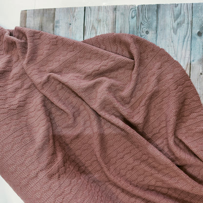 Dusky Pink Soft Stretch Cable Knit Jersey
