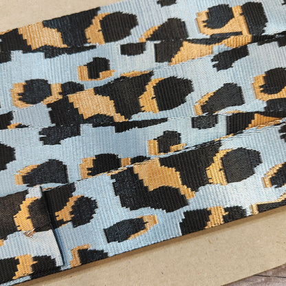 Grey Animal Print 38mm Webbing Strap