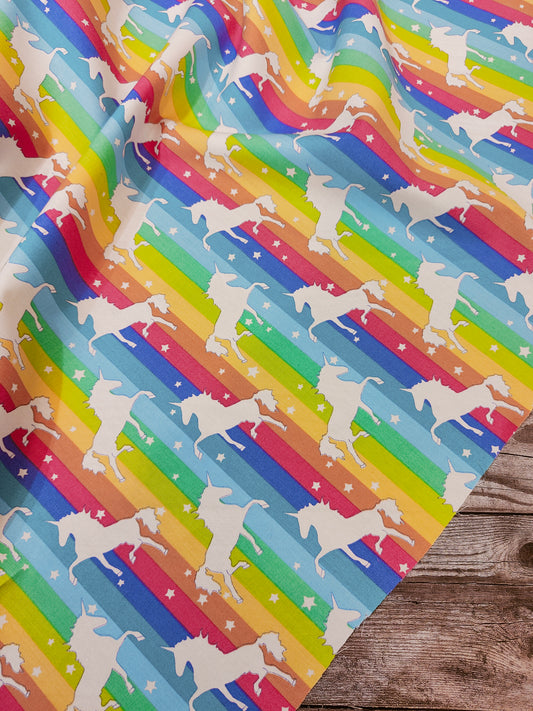 Bright Unicorns Cotton Poplin