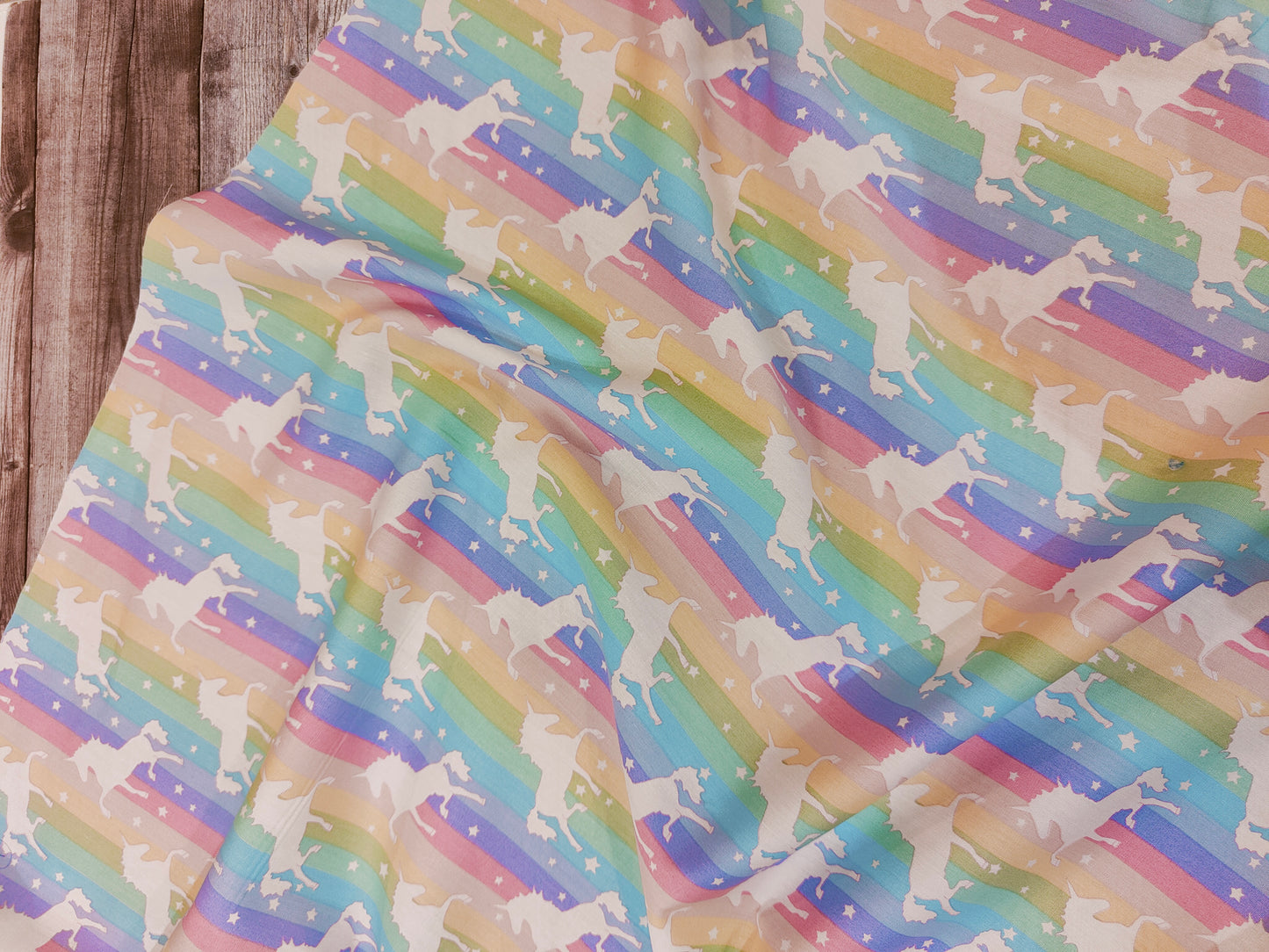 Pastel Unicorns Cotton Poplin