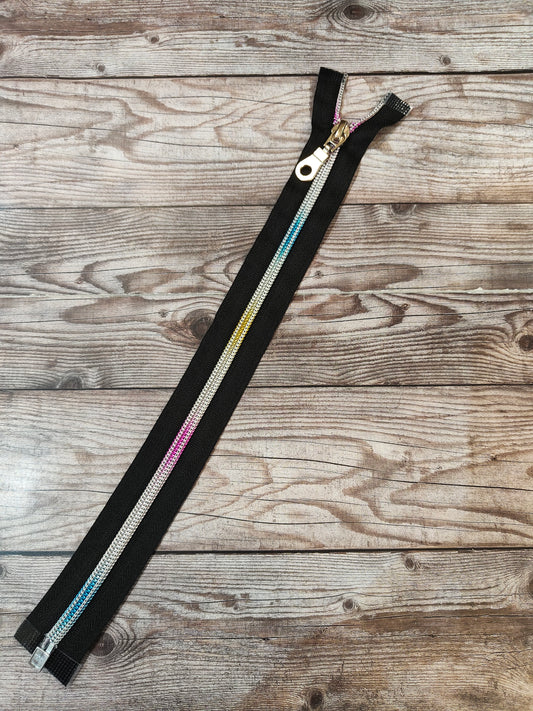 Open End Rainbow Zips 16"