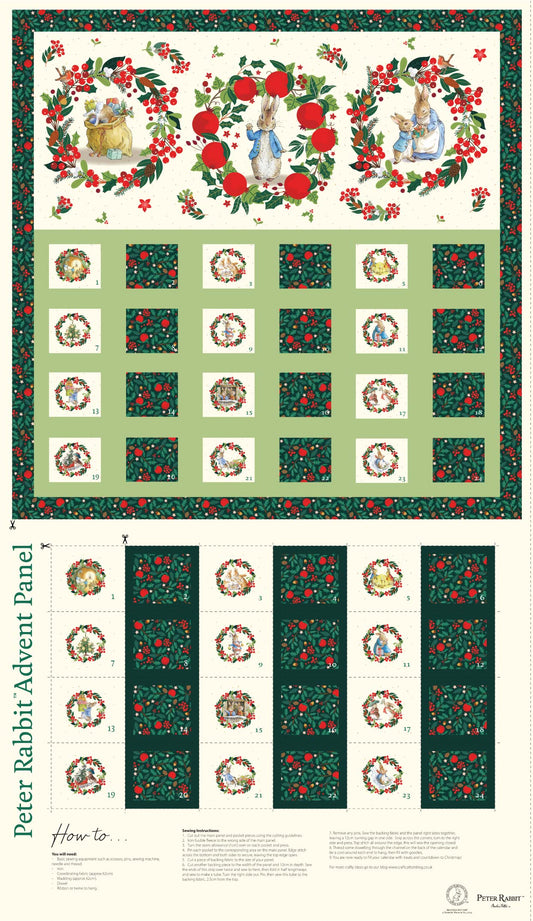 Peter Rabbit Christmas Orchard Advent Calendar Panel