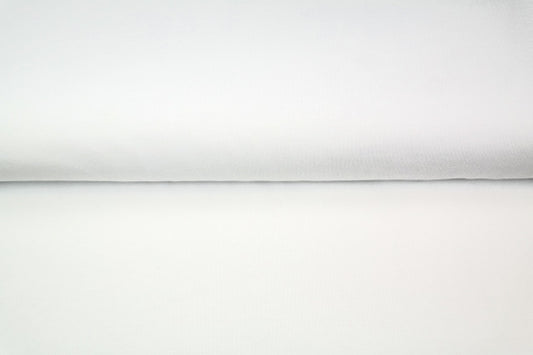 White Tubular Cotton Ribbing Jersey