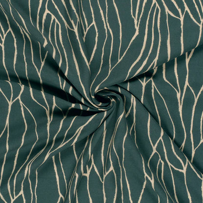 Steel Blue Abstract Viscose Twill
