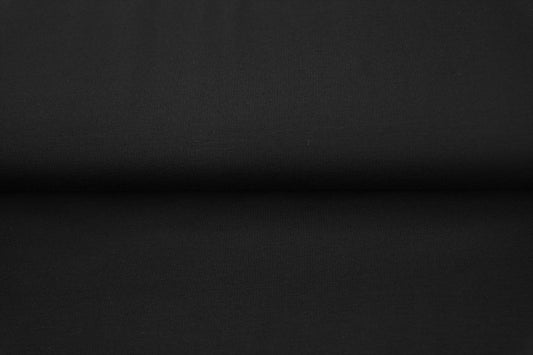 Plain Black Brushed Back French Terry