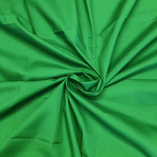 Green Plain Polycotton