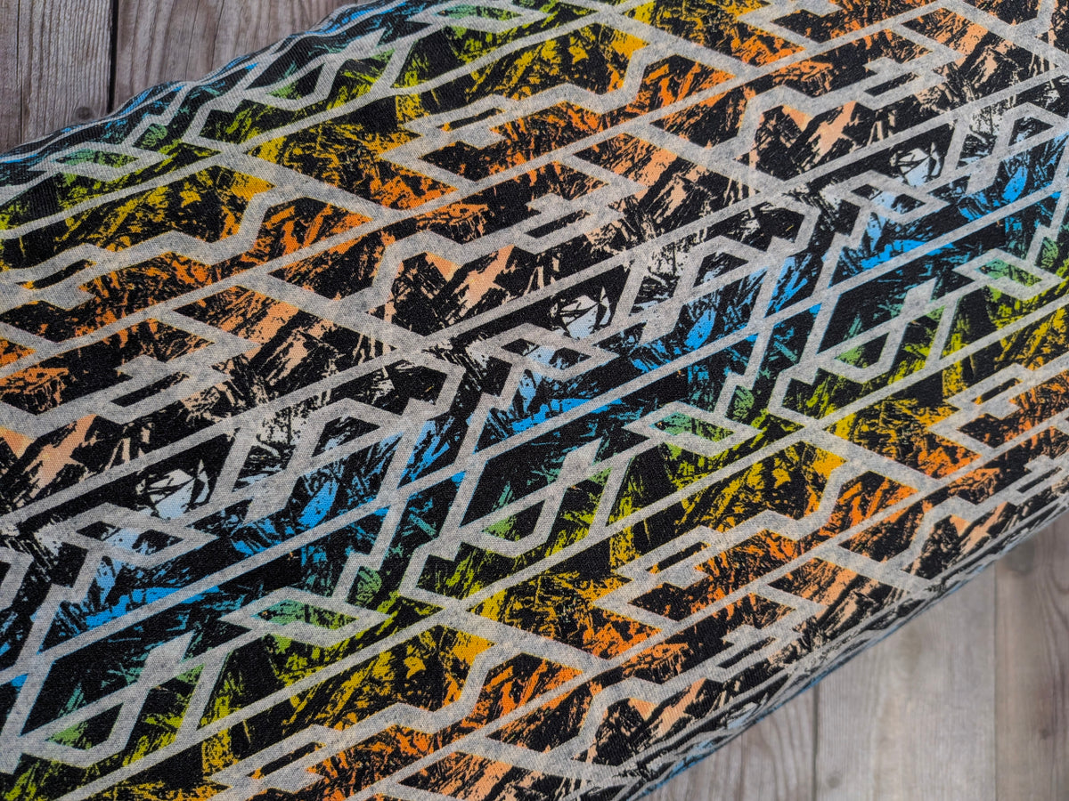 Rainbow Abstract Tyres French Terry