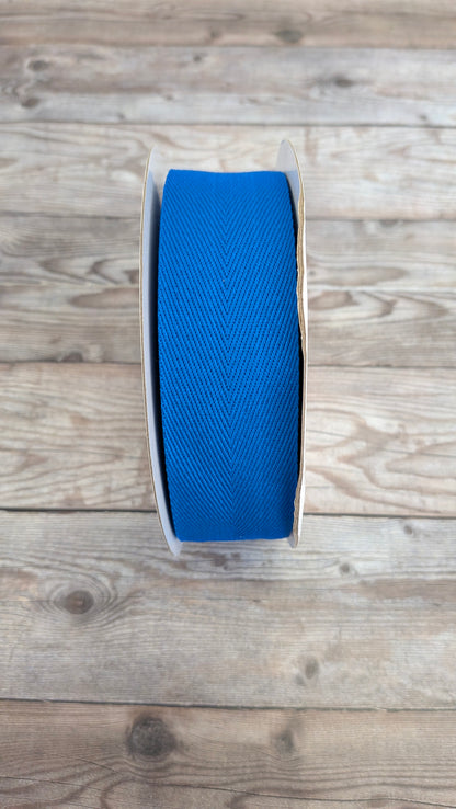 Royal Blue Herringbone Webbing 38mm