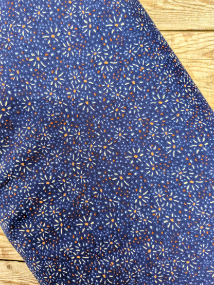 Blue Floral Burst Viscose
