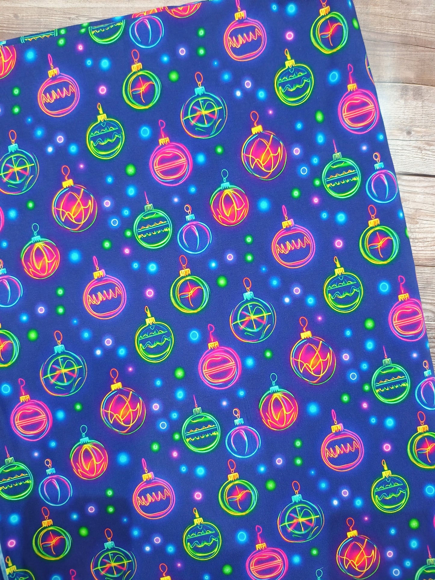 Neon Baubles Cotton Jersey