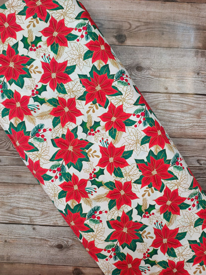 Cream Poinsettia Cotton