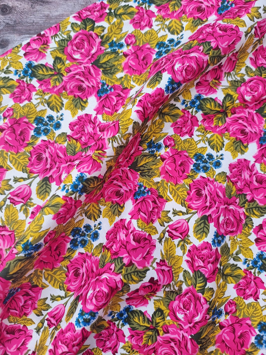 Rose Floral Cotton Poplin