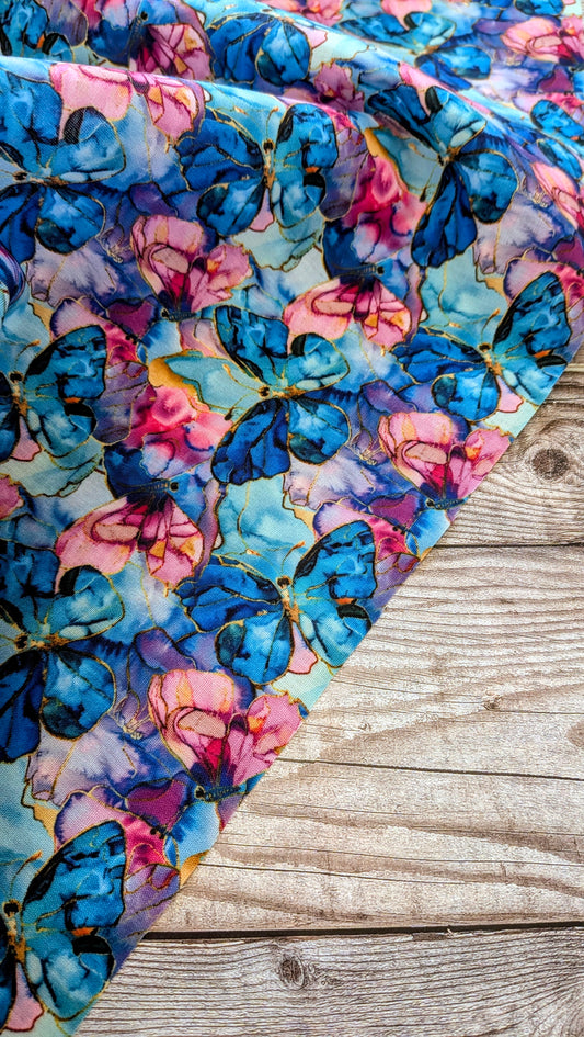 Marble Batik Butterfly Polycotton