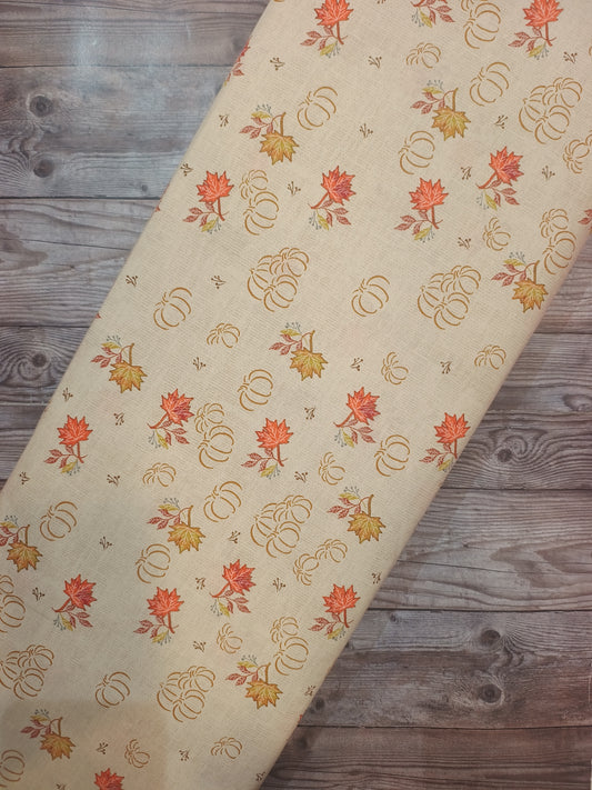 Autumn Leaf Pumpkins Cotton