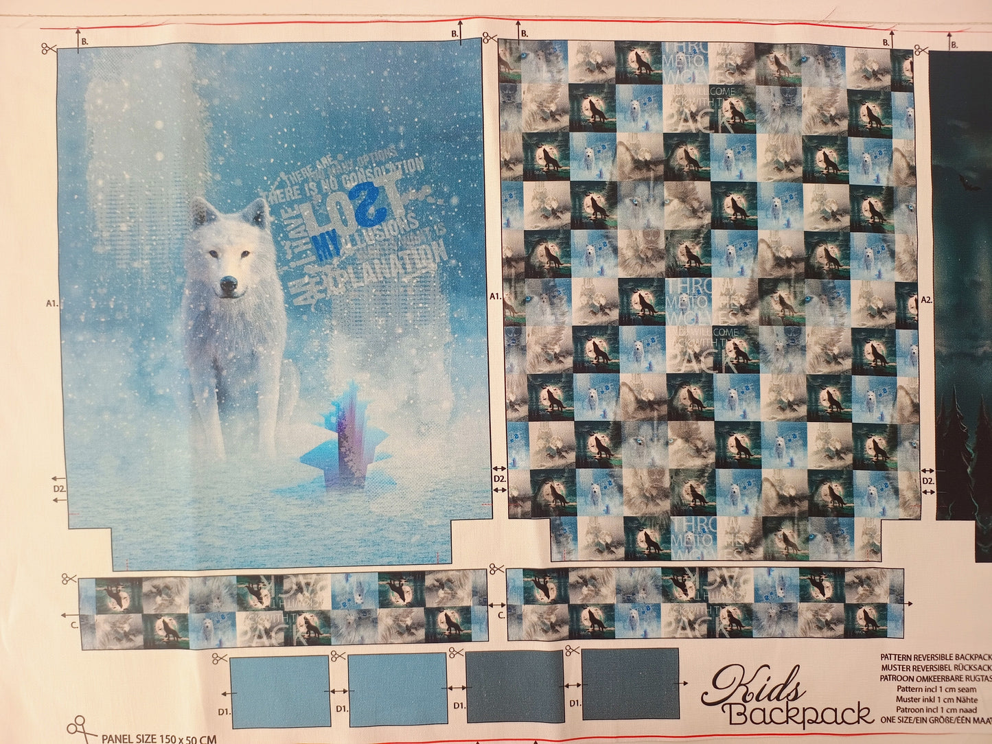 Wolf Canvas Childs Backpack Panel