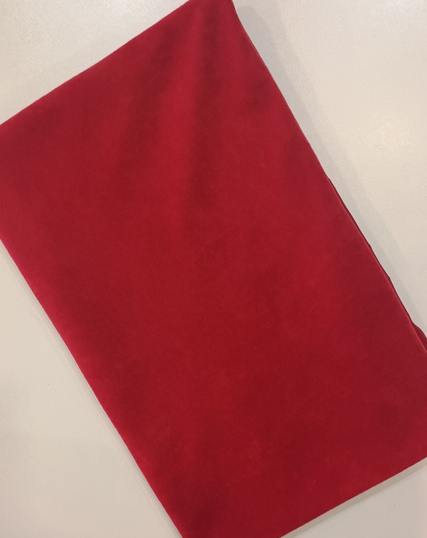 Red Poly Suede Effect