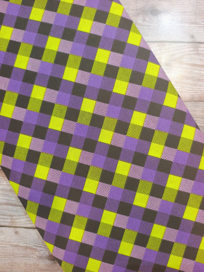 Purple and Green Checked Cotton