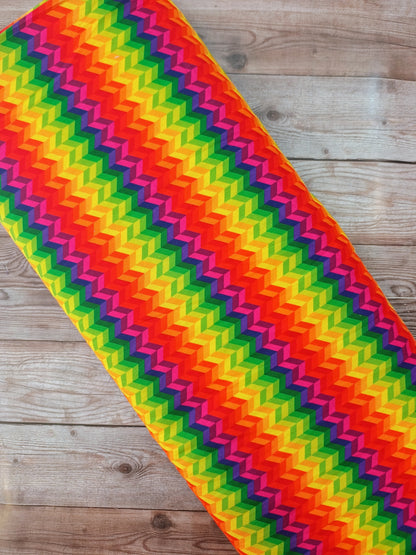 Rainbow Chevron Cotton