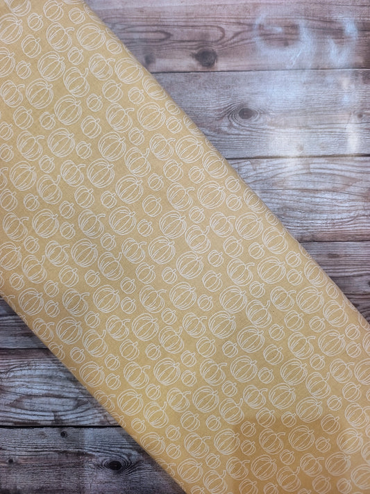 Pumpkins on Natural Cotton
