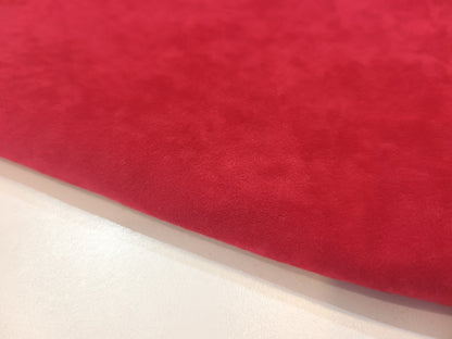 Red Poly Suede Effect