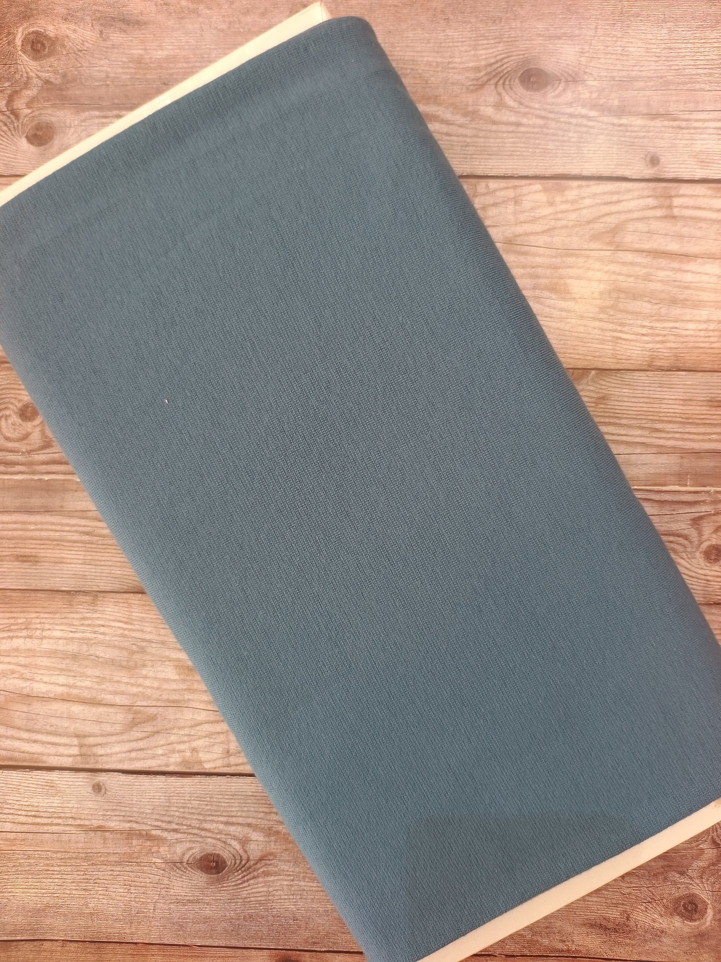 GOTS Denim Blue Tubular Cotton Ribbing Jersey