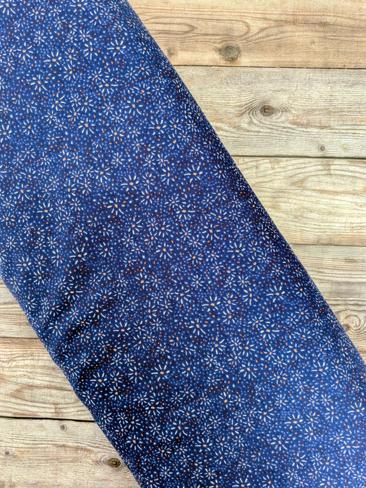 Blue Floral Burst Viscose
