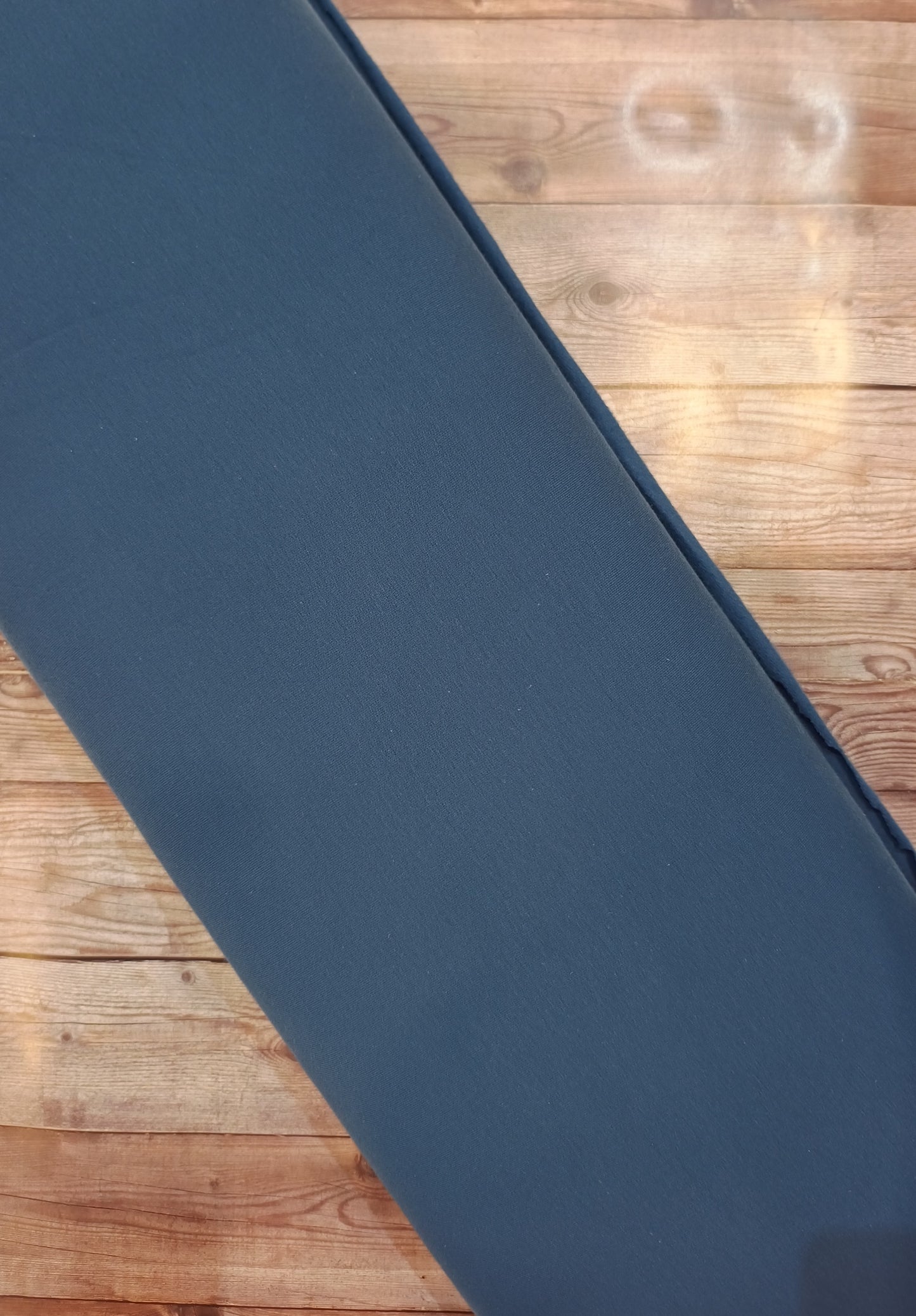 Plain Dark Denim Brushed Back French Terry