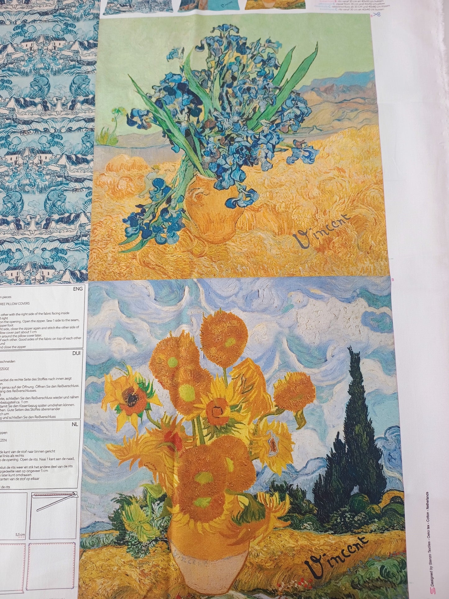 Van Gough Cotton Canvas Cushion Panels