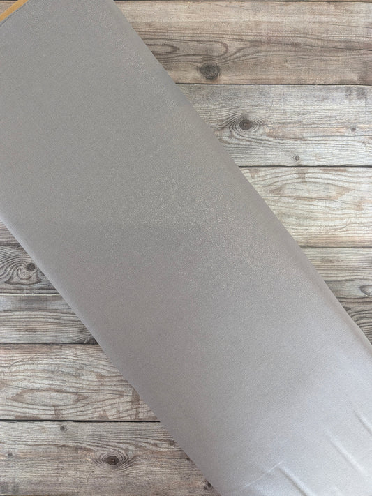 Frost Grey Shimmer Foil Cotton