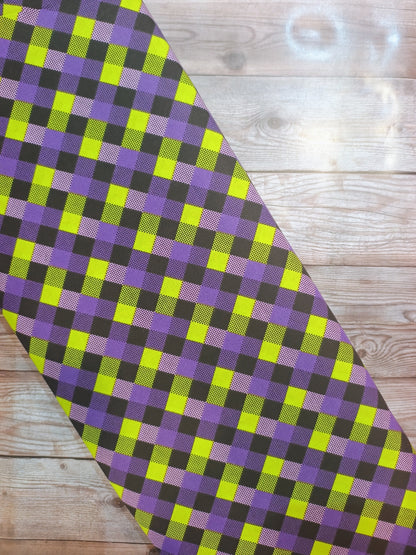 Purple and Green Checked Cotton