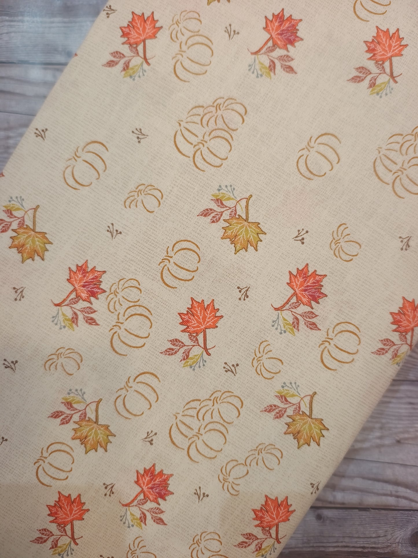 Autumn Leaf Pumpkins Cotton
