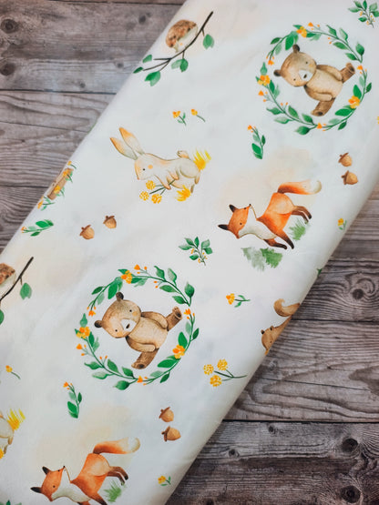 Woodland Animals Cotton Jersey
