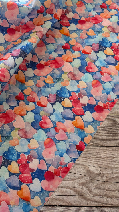 Confetti Hearts Polycotton