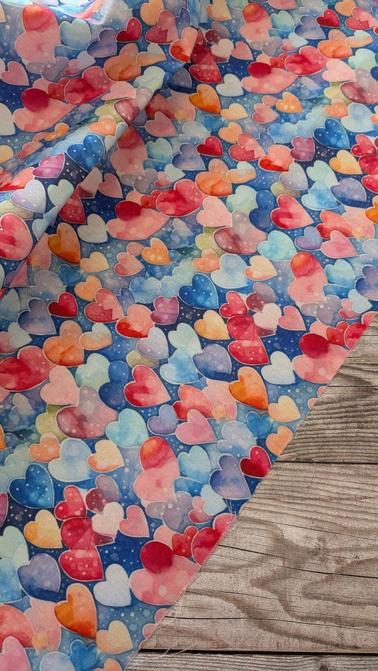 Confetti Hearts Polycotton