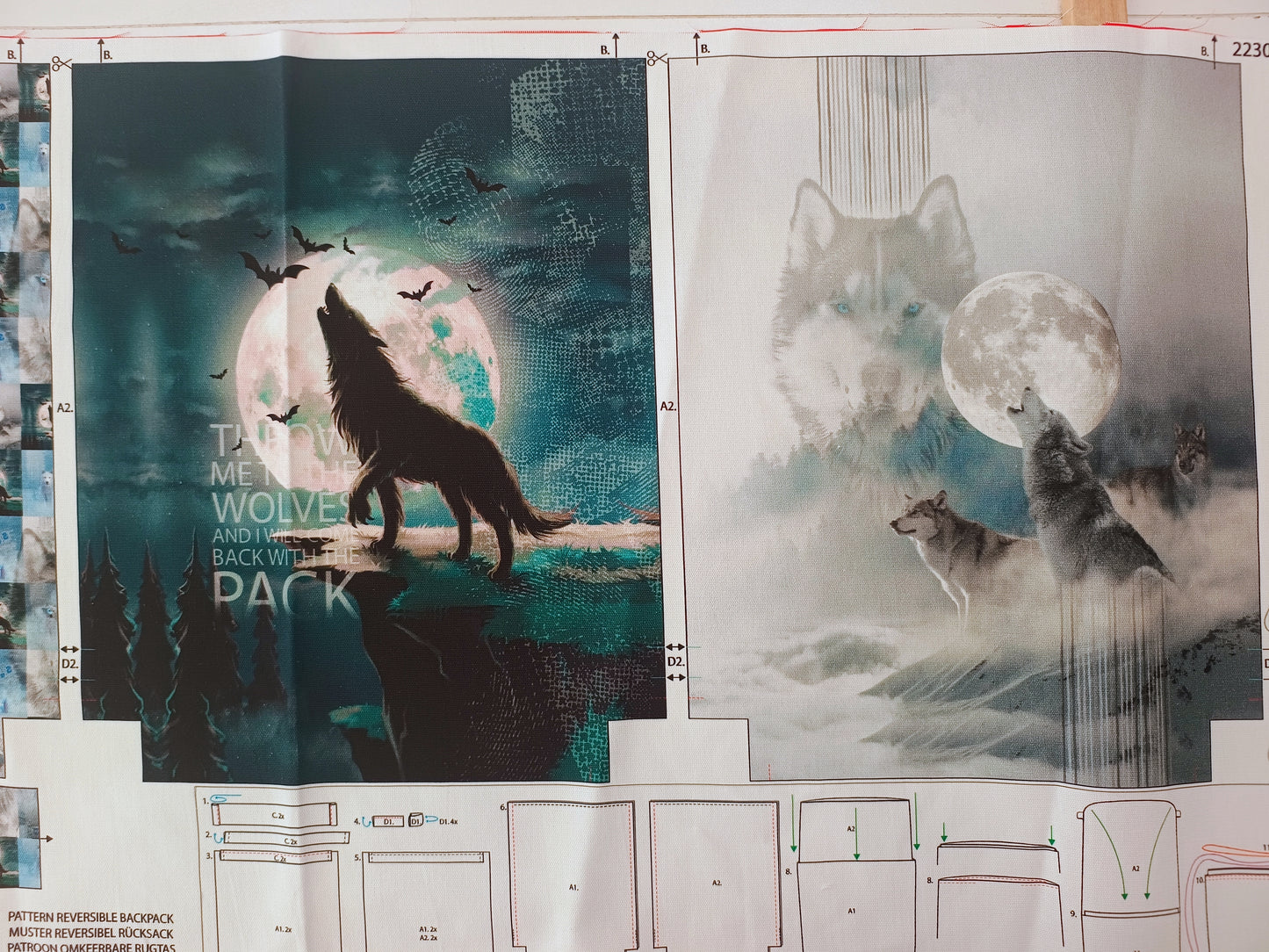 Wolf Canvas Childs Backpack Panel