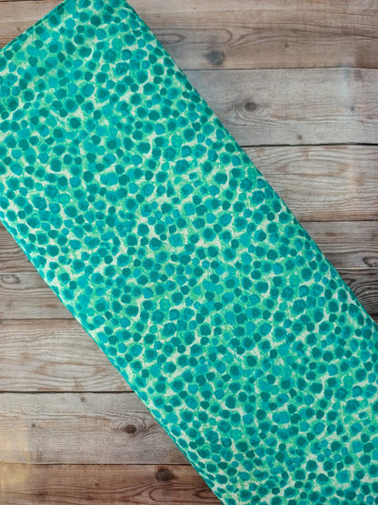 Teal Spots Cotton