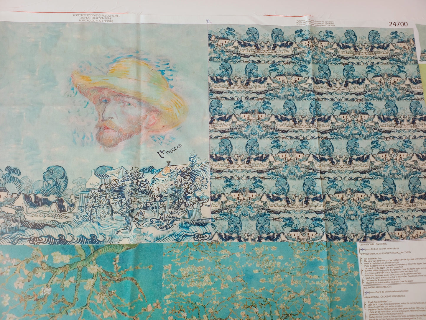 Van Gough Cotton Canvas Cushion Panels