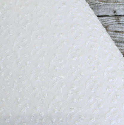 White Embroidery Cotton Blend