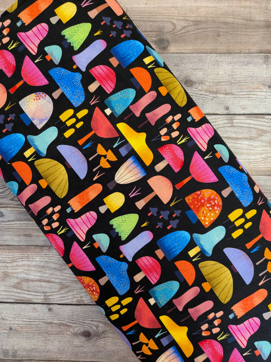 Colourful Mushrooms Cotton