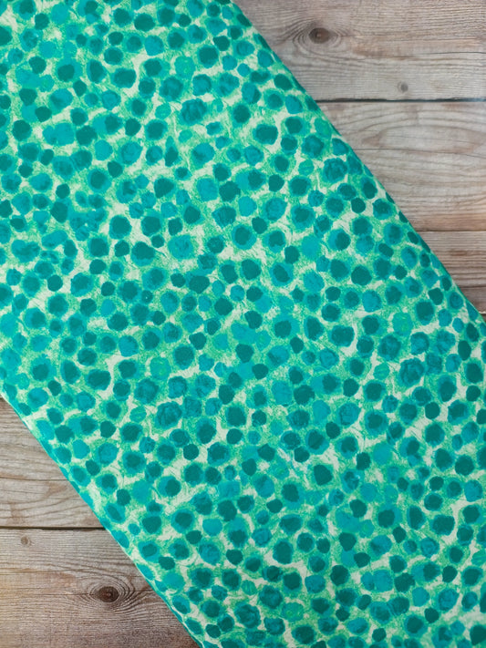 Teal Spots Cotton