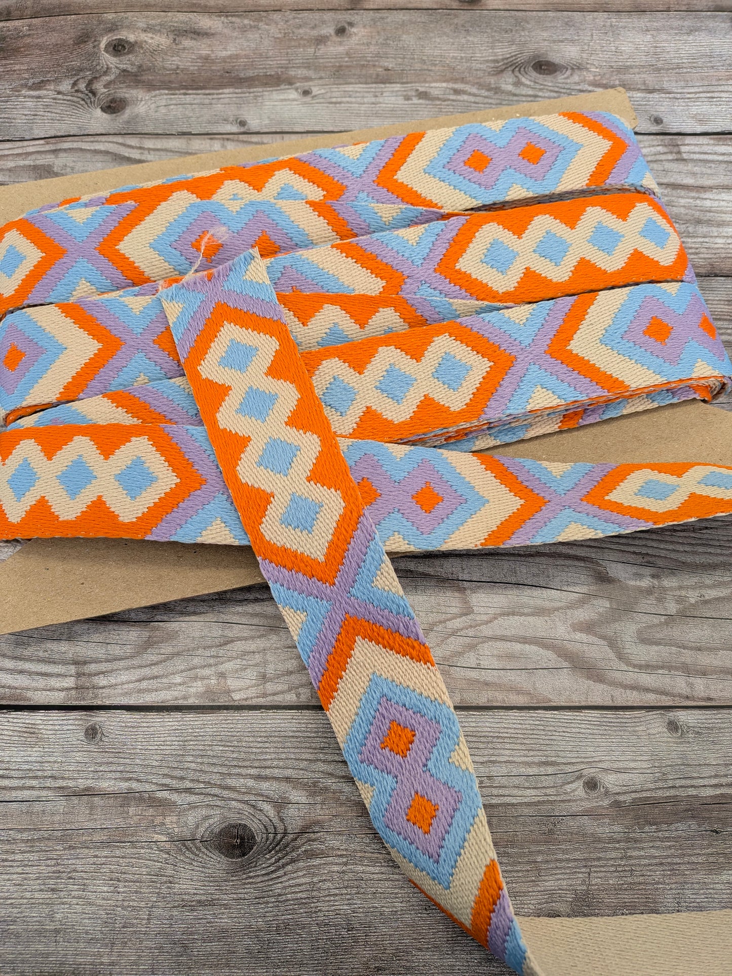 Orange Tribal 38mm Webbing