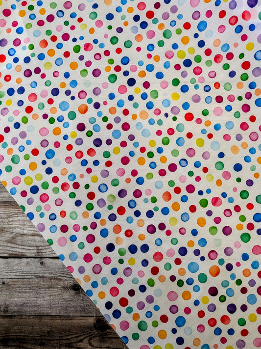 Watercolour Dots Polycotton