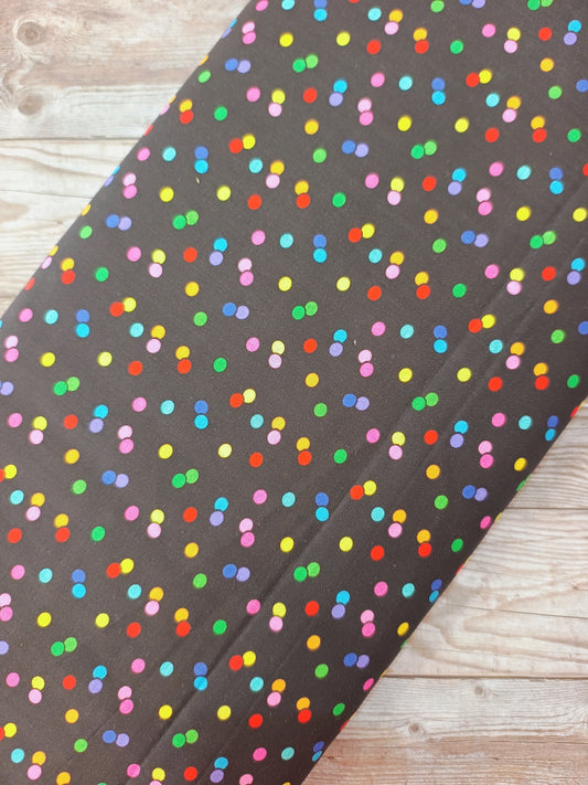 Multi Spots on Black Cotton