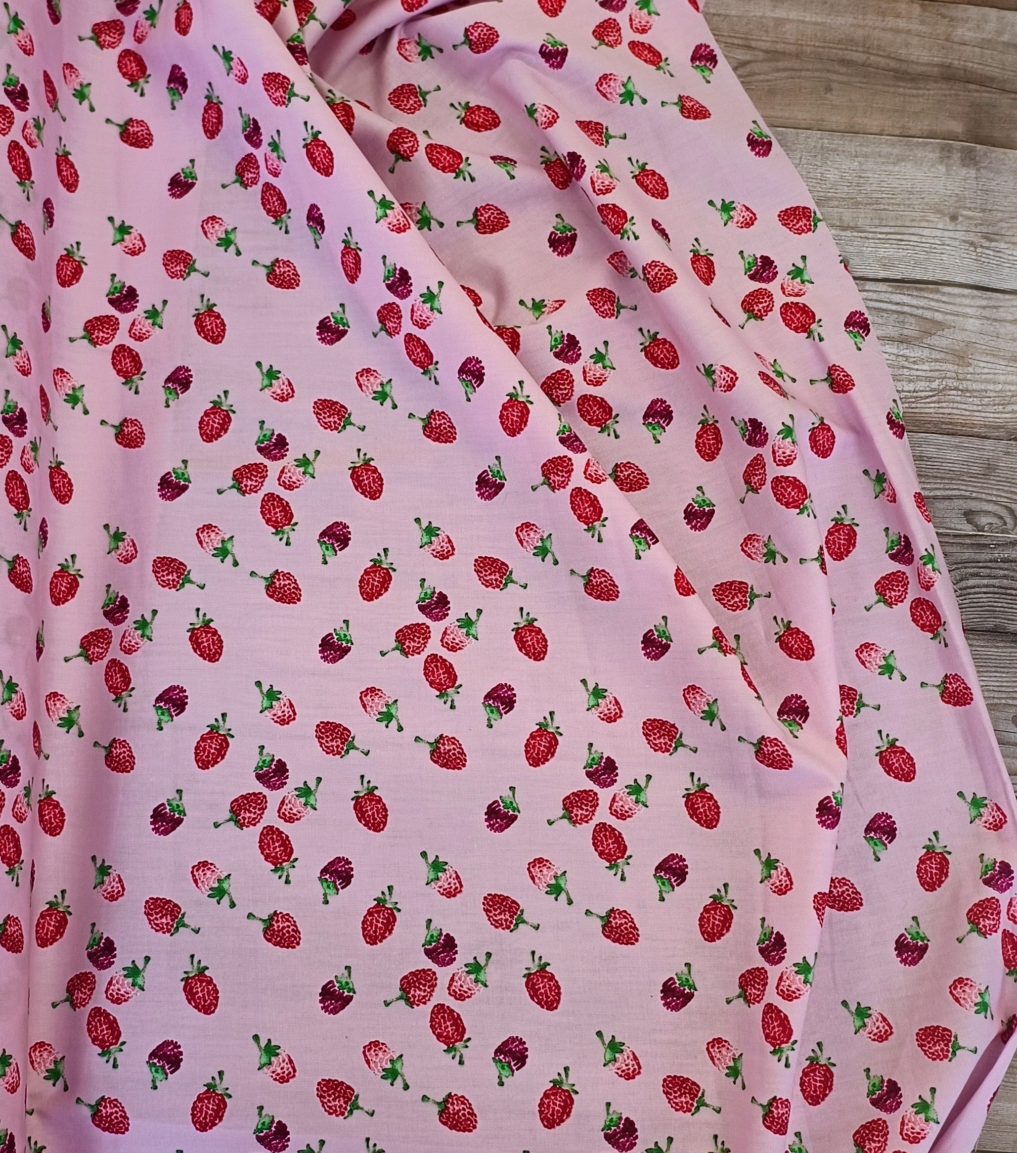 Mini Raspberry Fabric Raspberry Cotton Poplin – Fab Fabric