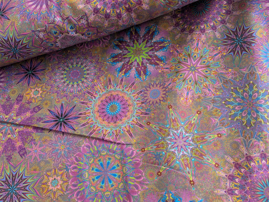 Calixta Purple Quilt Backing Cotton 108"
