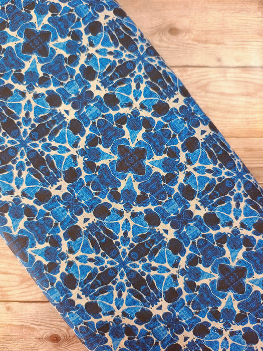 Blue Mosaic Cotton