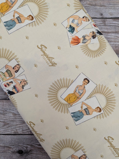 Simplicity Vintage Postcard Cotton