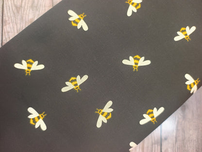 Bumble Bees on Black Cotton