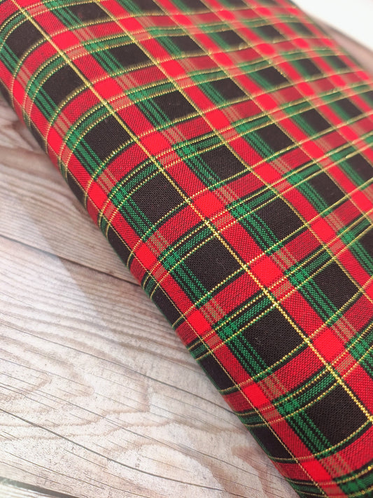 Metallic Tartan Cotton