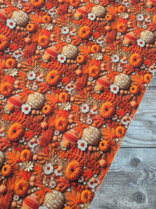 Pumpkin Meadow Polycotton